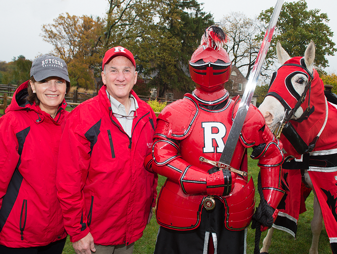 Francis and Robert Barchi with the Scarlet Knight